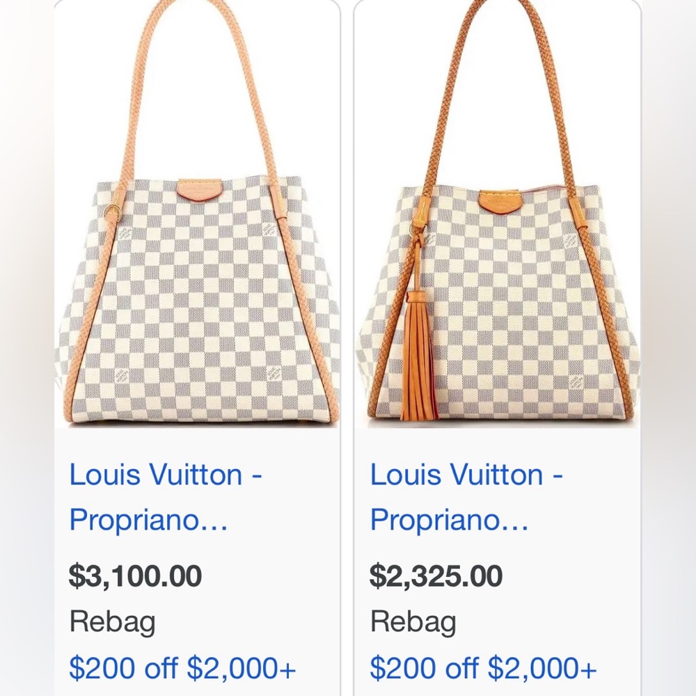 Louis Vuitton Damier Azur Canvas Tote with Pink Interior and Vachetta Trim - Picture 6 of 11